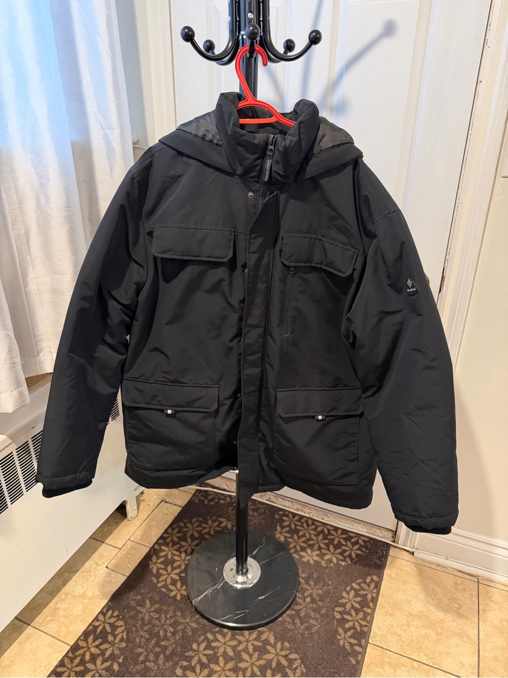 Men's Black Insulated Hooded Puffer Jacket